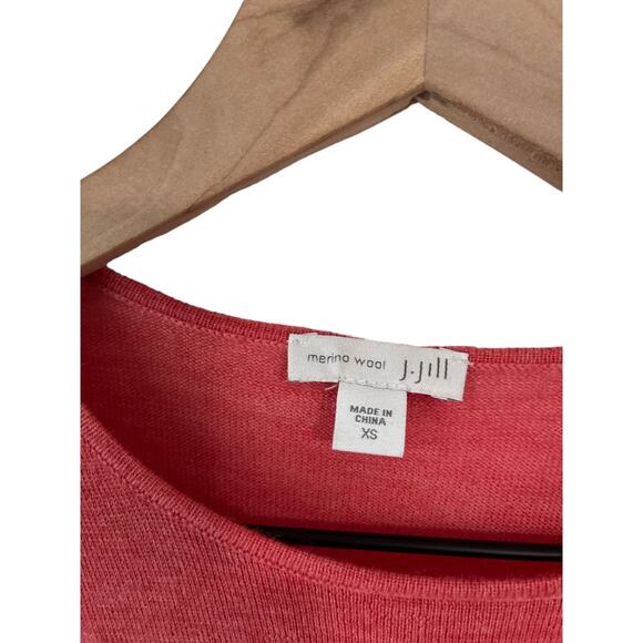 J Jill Womens 100% Merino Wool Tunic Sweater Pink Size XS - Picture 3 of 8